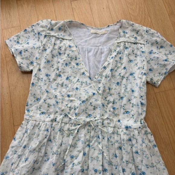 Christy Dawn Women’s Sebastian Floral Midi Dress in Black Wild Flower sz Large - Picture 9 of 9